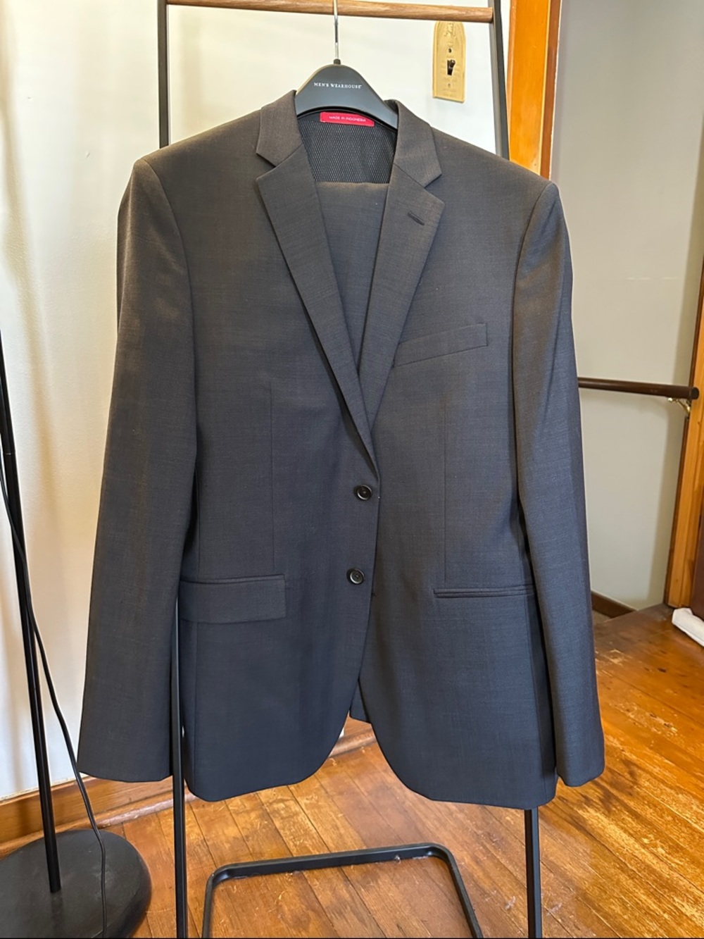 Kenneth Cole Men's Charcoal Two-Button Suit Blazer